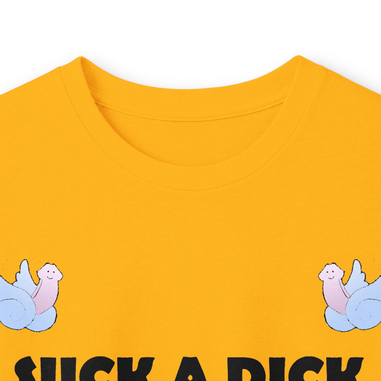Graphic Squared Long Sleeve Tee — “Suck a Dick Instead of Being One”