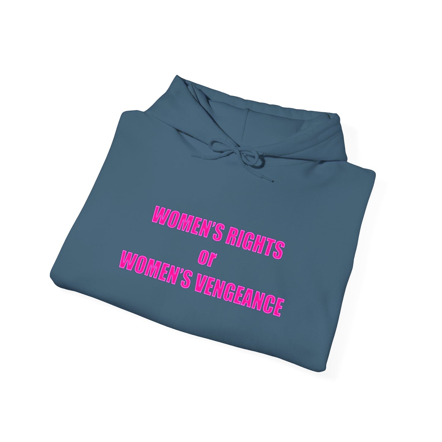 Pullover Hooded Sweatshirt - Women's Rights or Women's Vengeance Inspirational Protest Hoodie