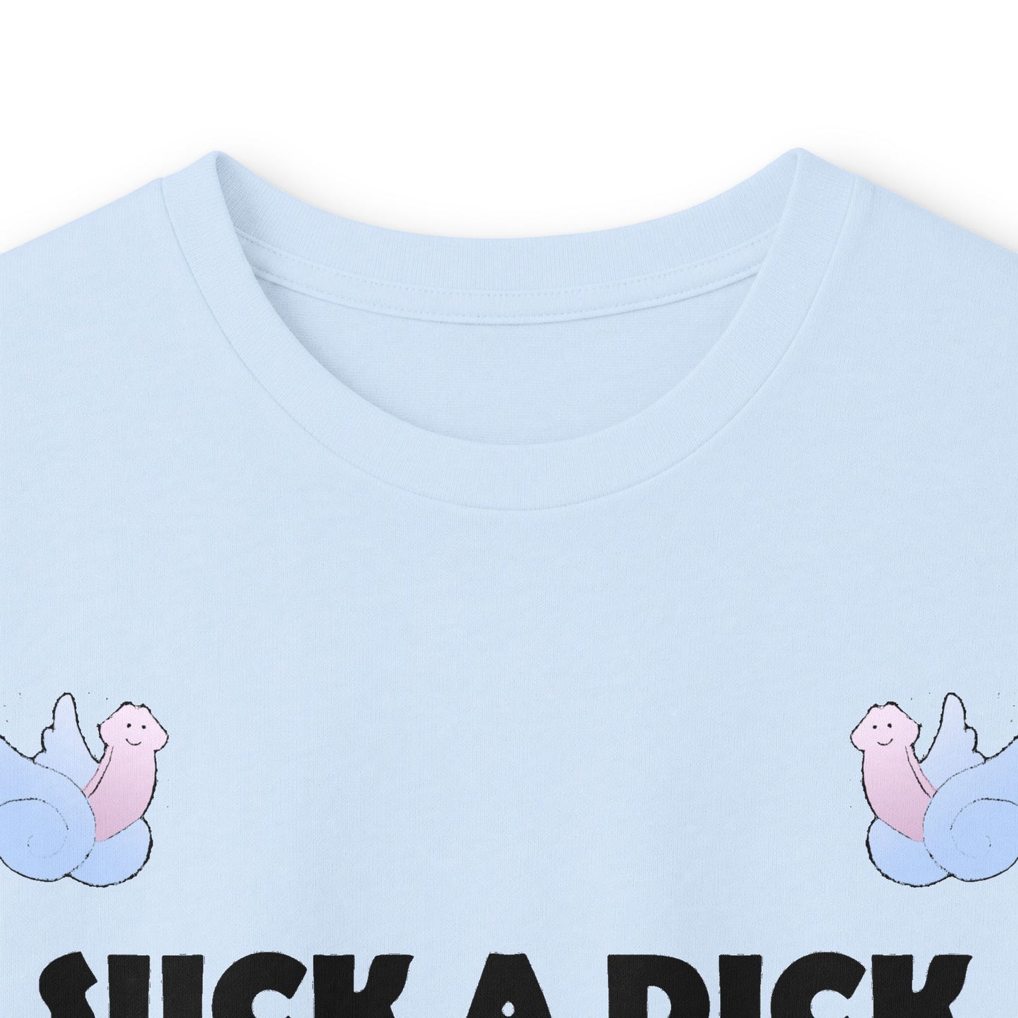 Graphic Squared Long Sleeve Tee — “Suck a Dick Instead of Being One”