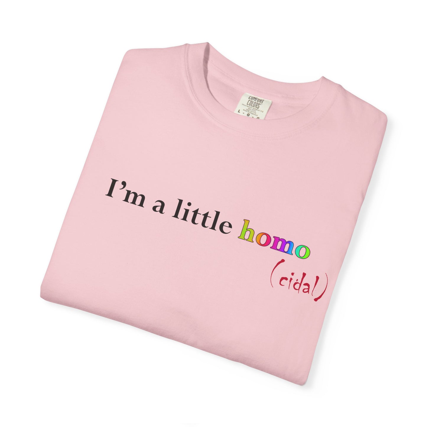 I'm a little homo (cidal) T-Shirt — Funny Statement Tee