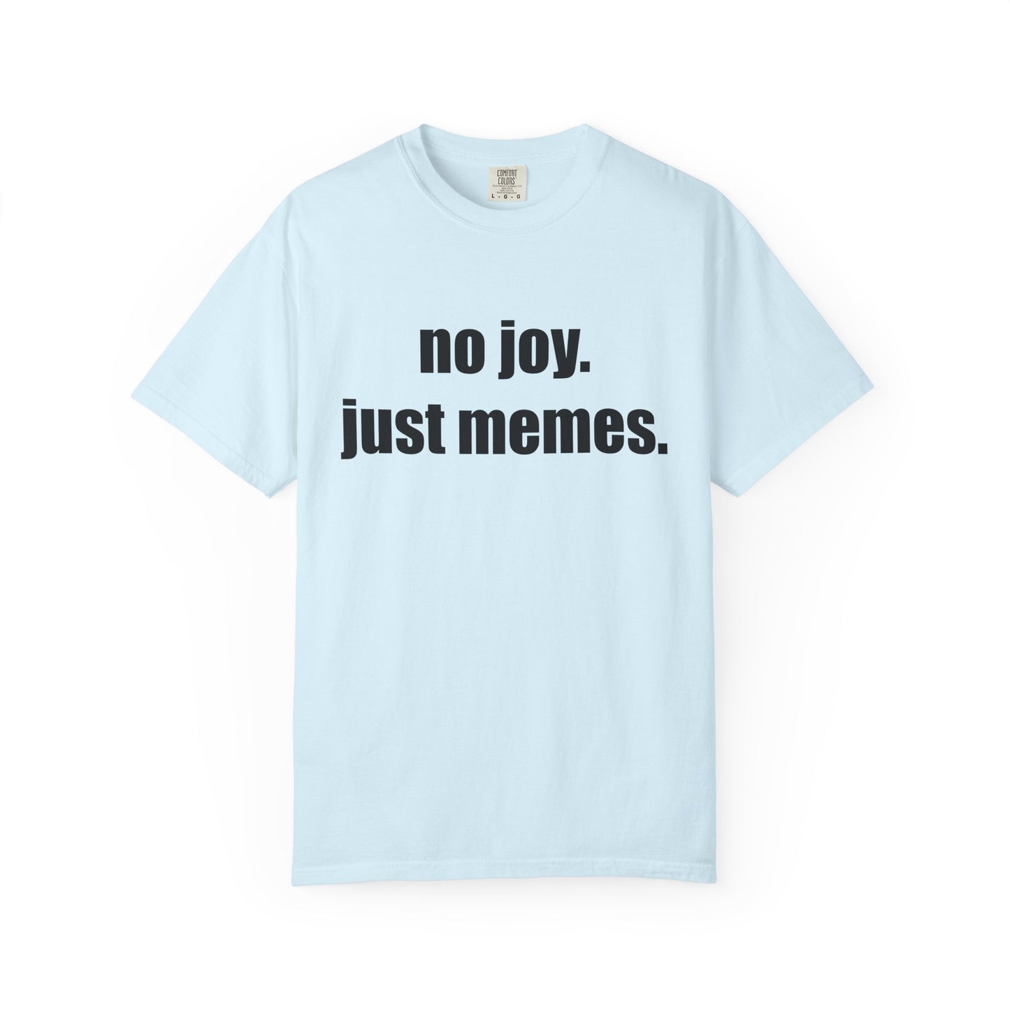 T-Shirt — "no joy. just memes." Graphic Tee