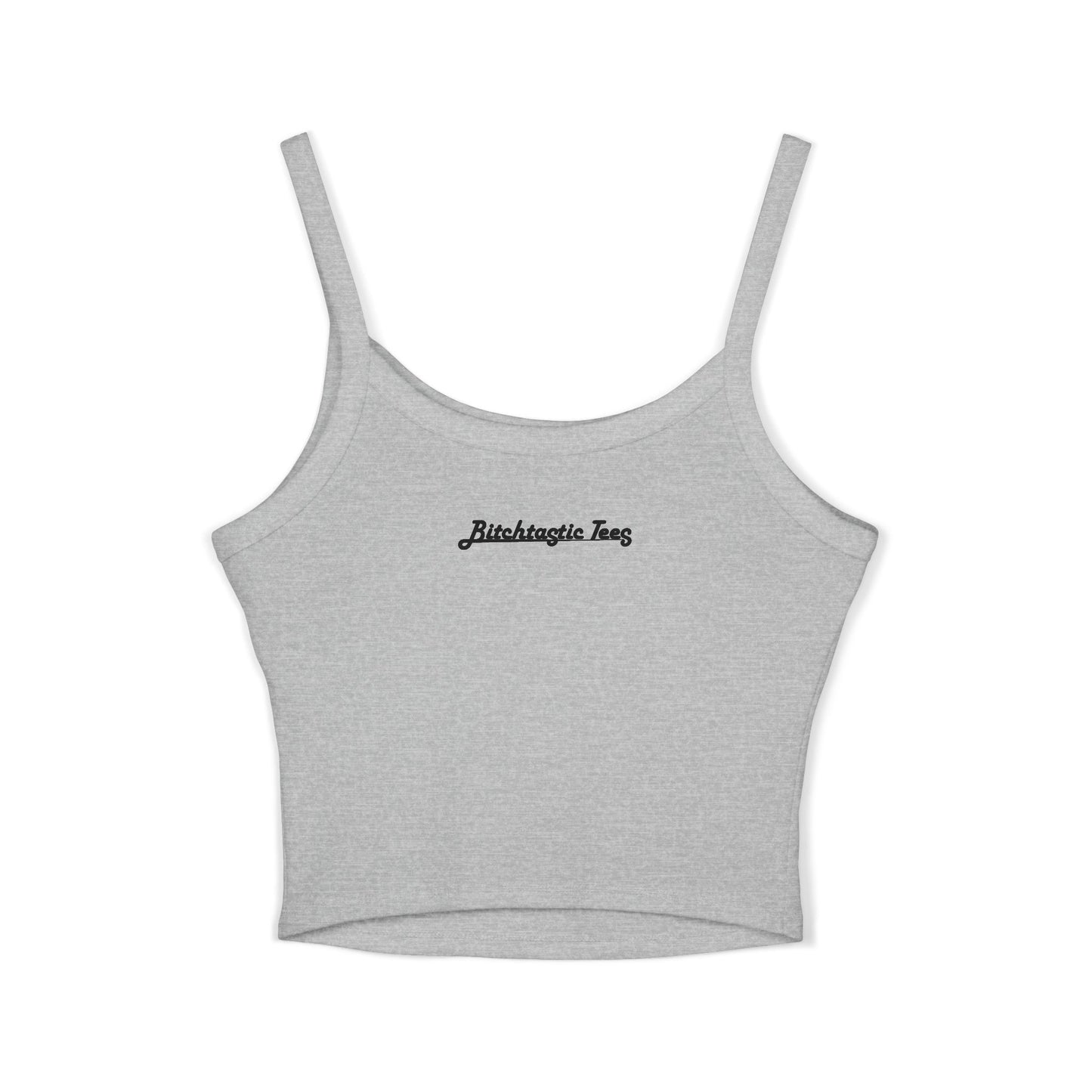 Rainbow Biohazard Crop Tank Top – Neon Hazard Symbol Spaghetti Strap