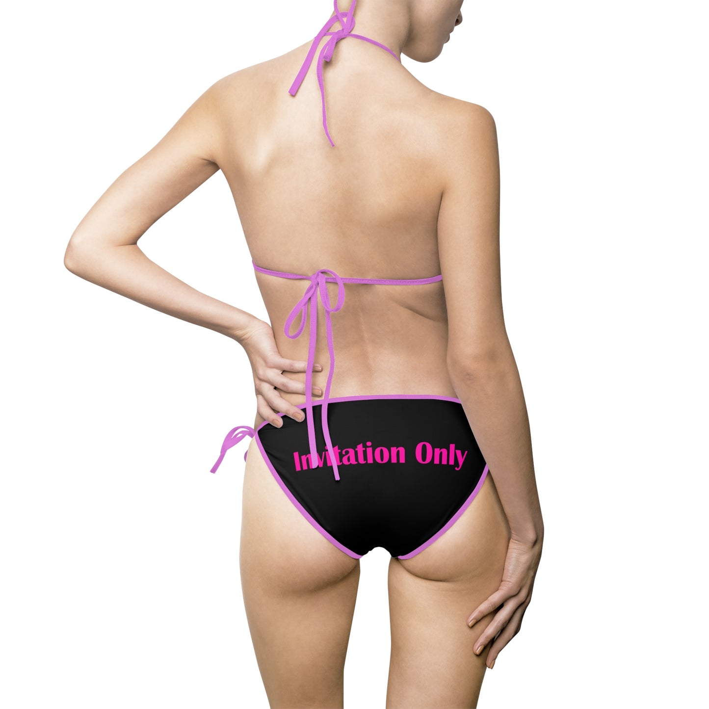Black Triangle Invitation Only Bikini Swimsuit — Women's Tie-Side Two-Piece