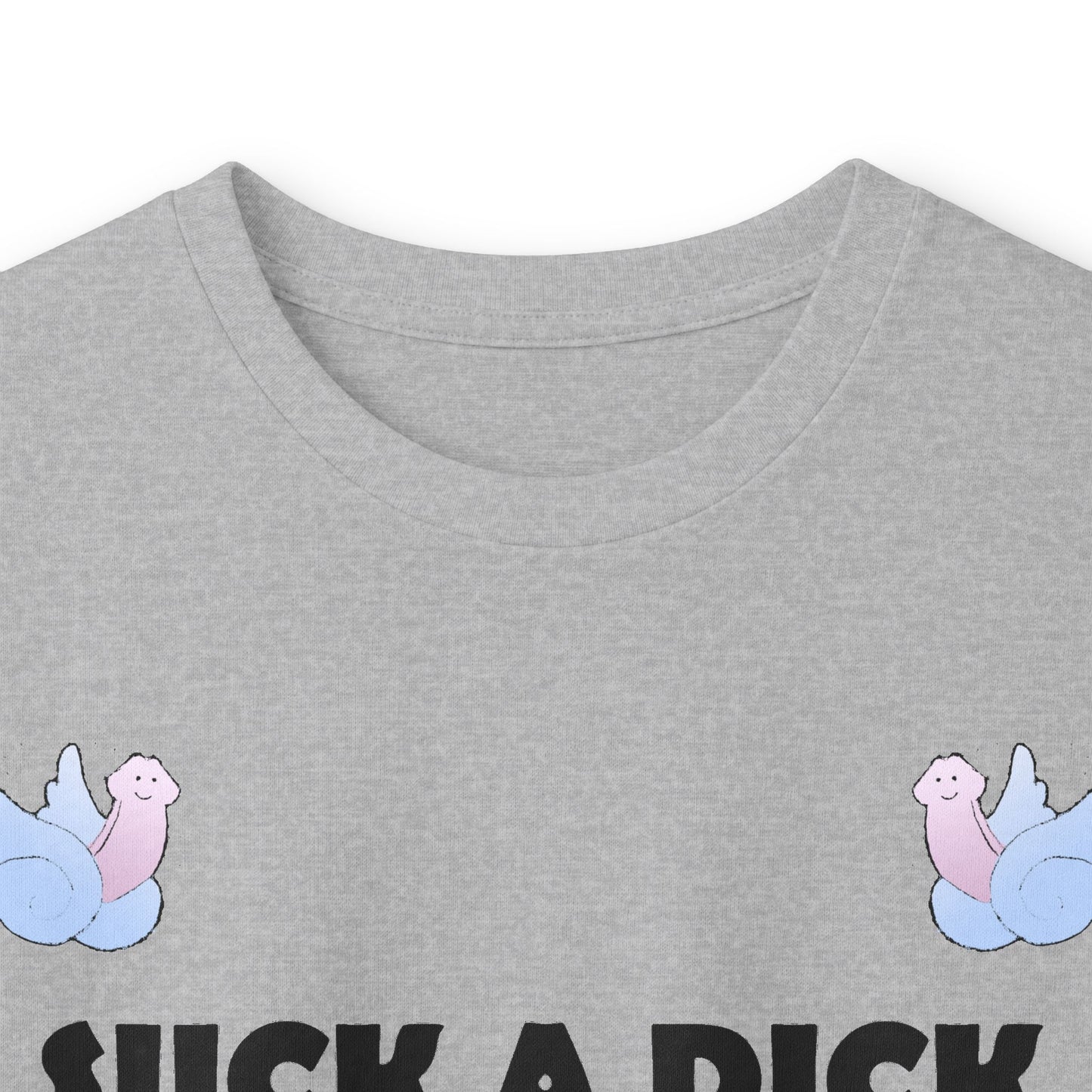 Graphic Squared Long Sleeve Tee — “Suck a Dick Instead of Being One”