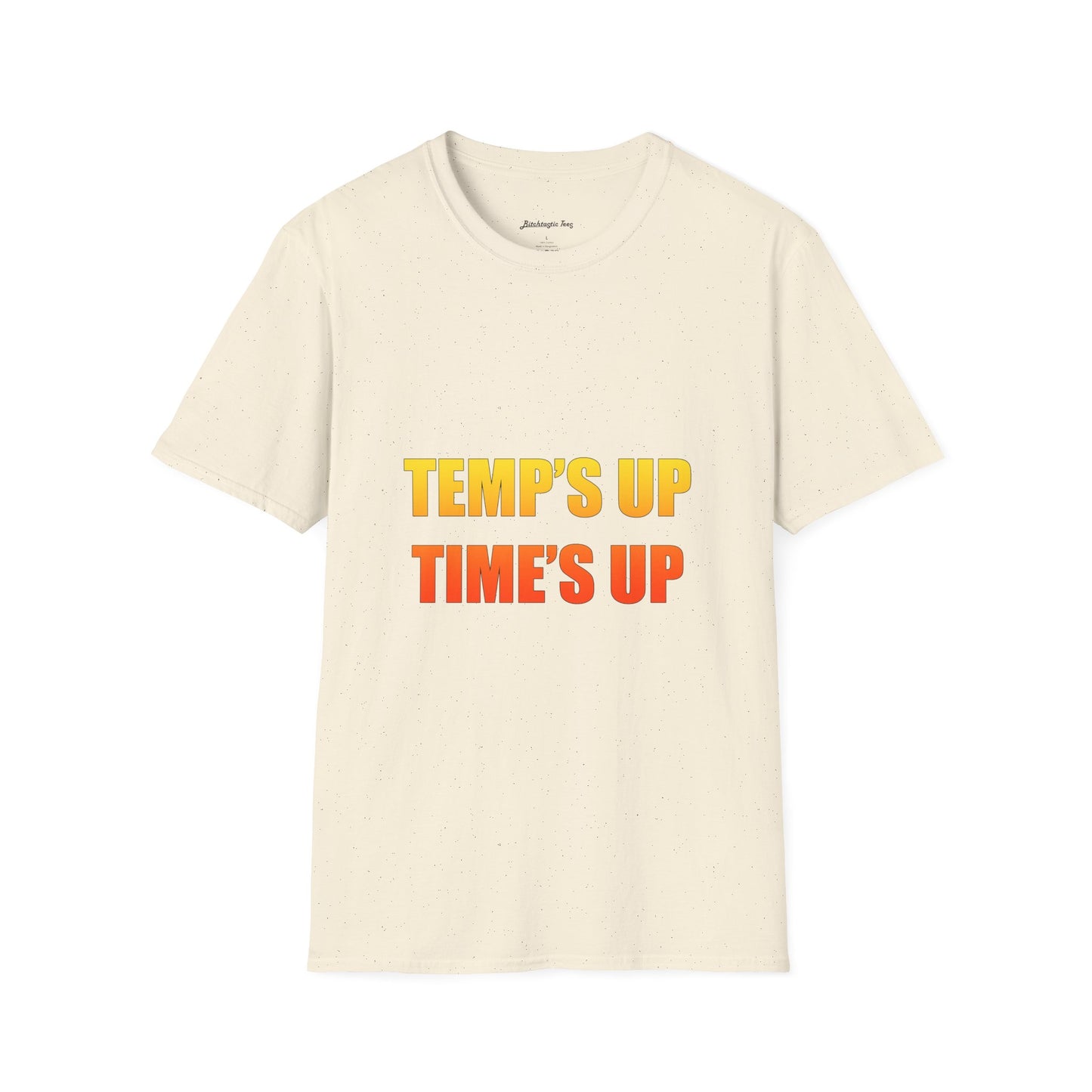 Temp's Up T-Shirt — Retro Gradient "TEMP'S UP / TIME'S UP" Graphic Tee