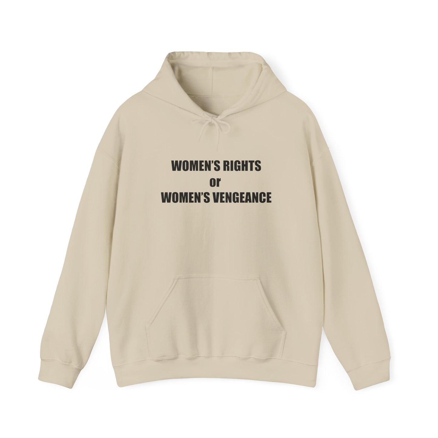 Hooded Sweatshirt - Women's Rights or Women's Vengeance - Motivational Hoodie