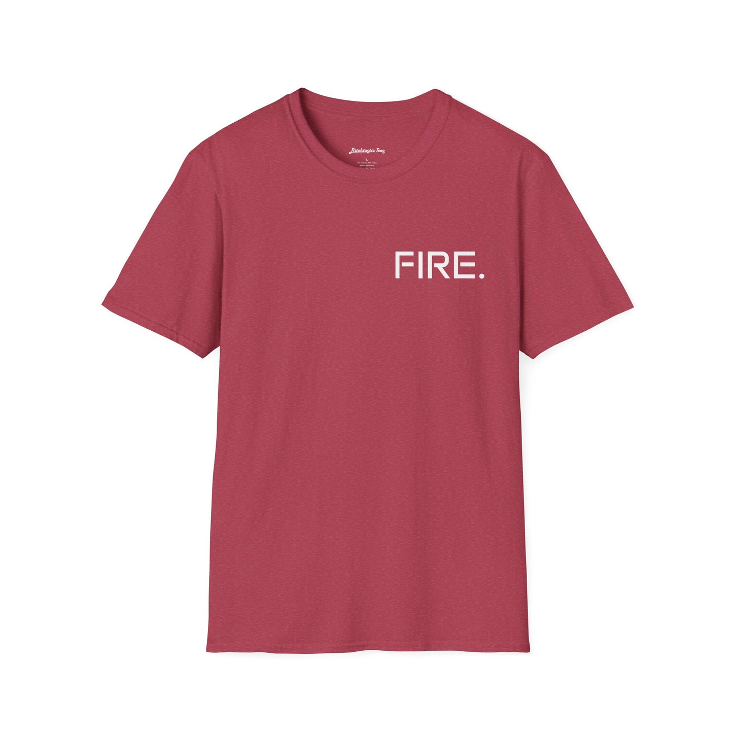 FIRE. Minimal Graphic T‑Shirt — Modern Casual Tee with Bold Text