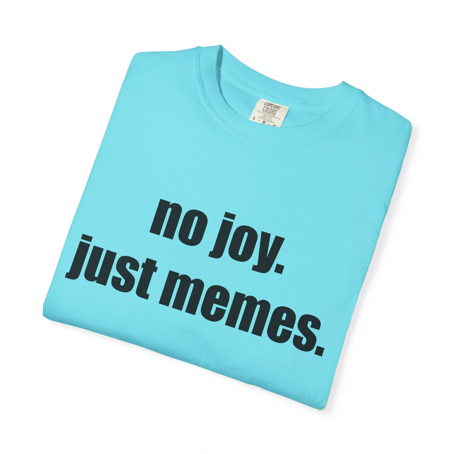T-Shirt — "no joy. just memes." Graphic Tee