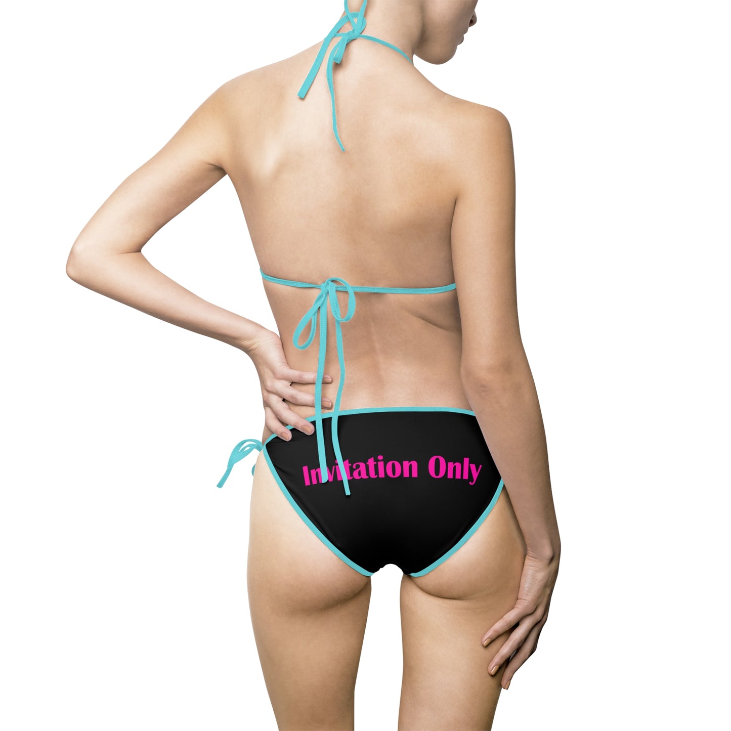 Black Triangle Invitation Only Bikini Swimsuit — Women's Tie-Side Two-Piece