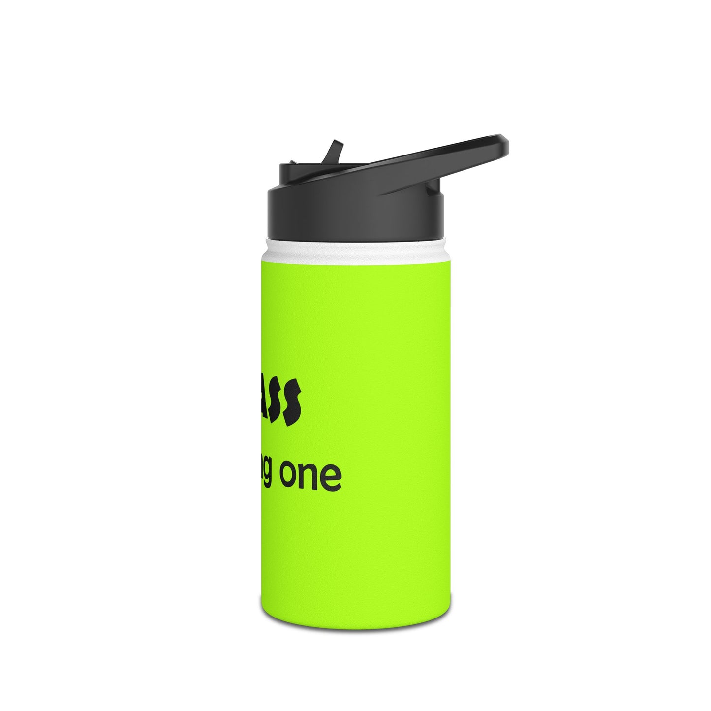 Funny Neon Stainless Steel Water Bottle — Bold 'Eat an Ass' Humorous Quote