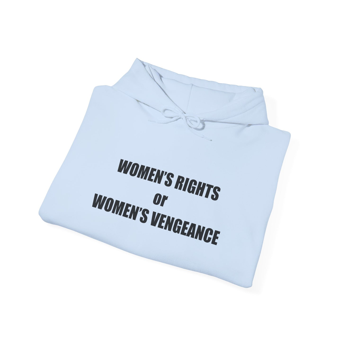 Hooded Sweatshirt - Women's Rights or Women's Vengeance - Motivational Hoodie