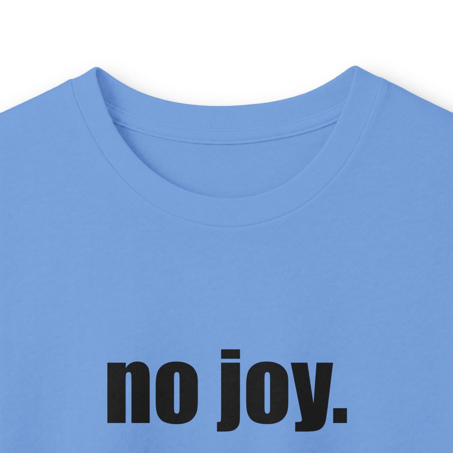 Long Sleeve Tee — "no joy. just memes." Minimalist Meme Shirt