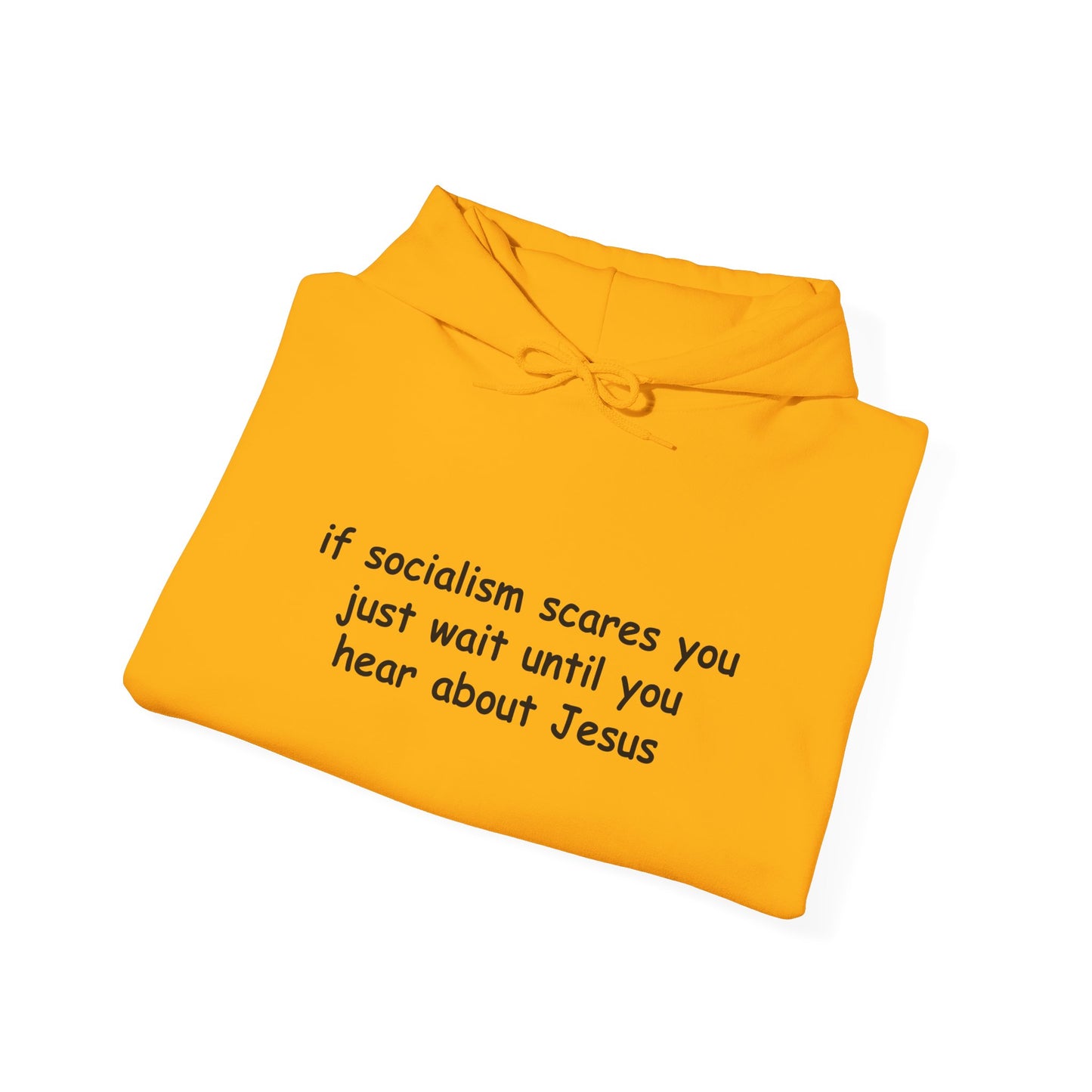 Hoodie — Socialist Jesus Ironic Slogan Hoodie