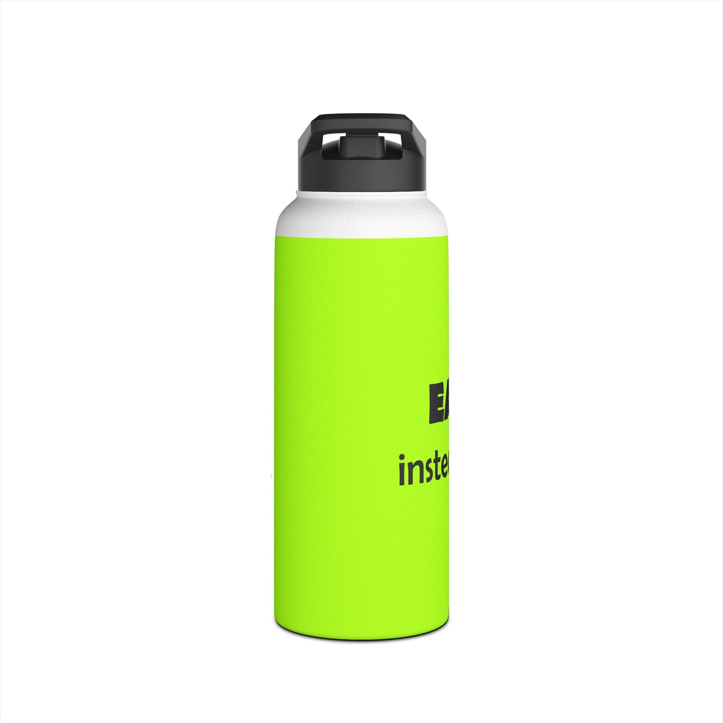 Funny Neon Stainless Steel Water Bottle — Bold 'Eat an Ass' Humorous Quote