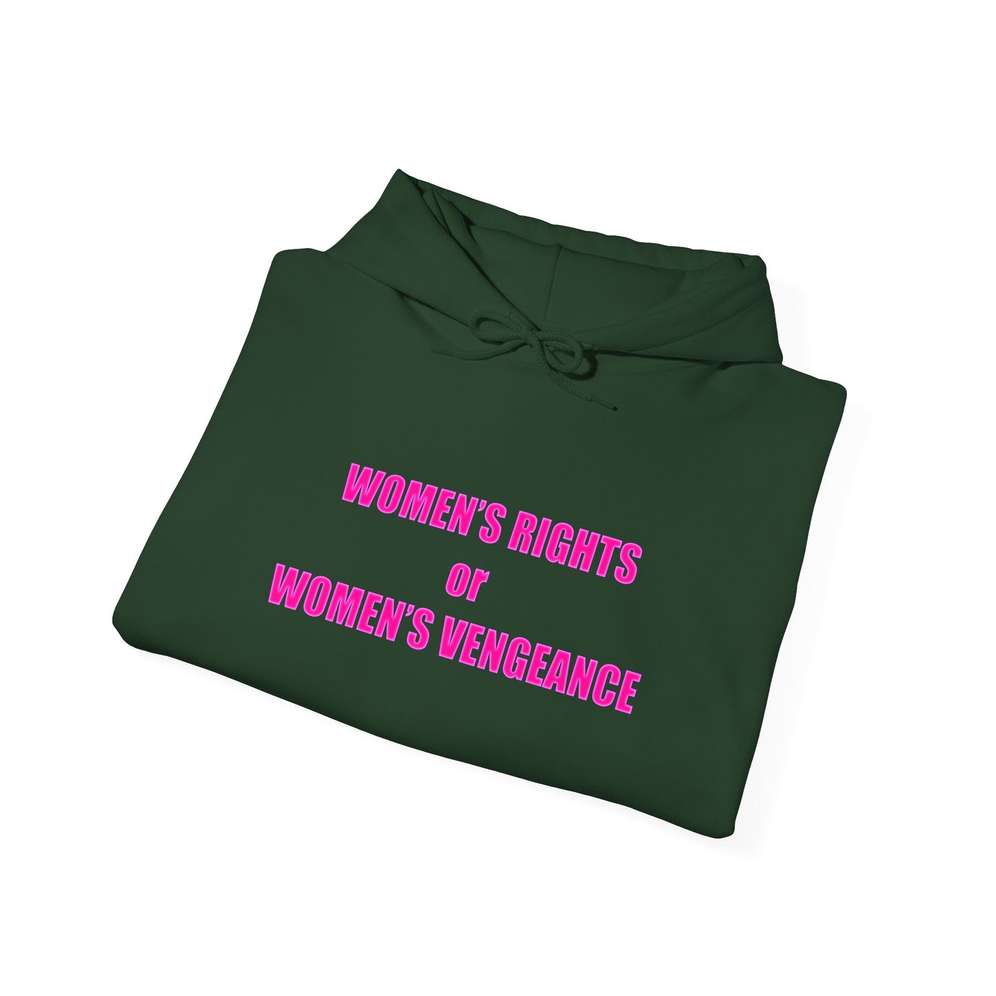 Pullover Hooded Sweatshirt - Women's Rights or Women's Vengeance Inspirational Protest Hoodie