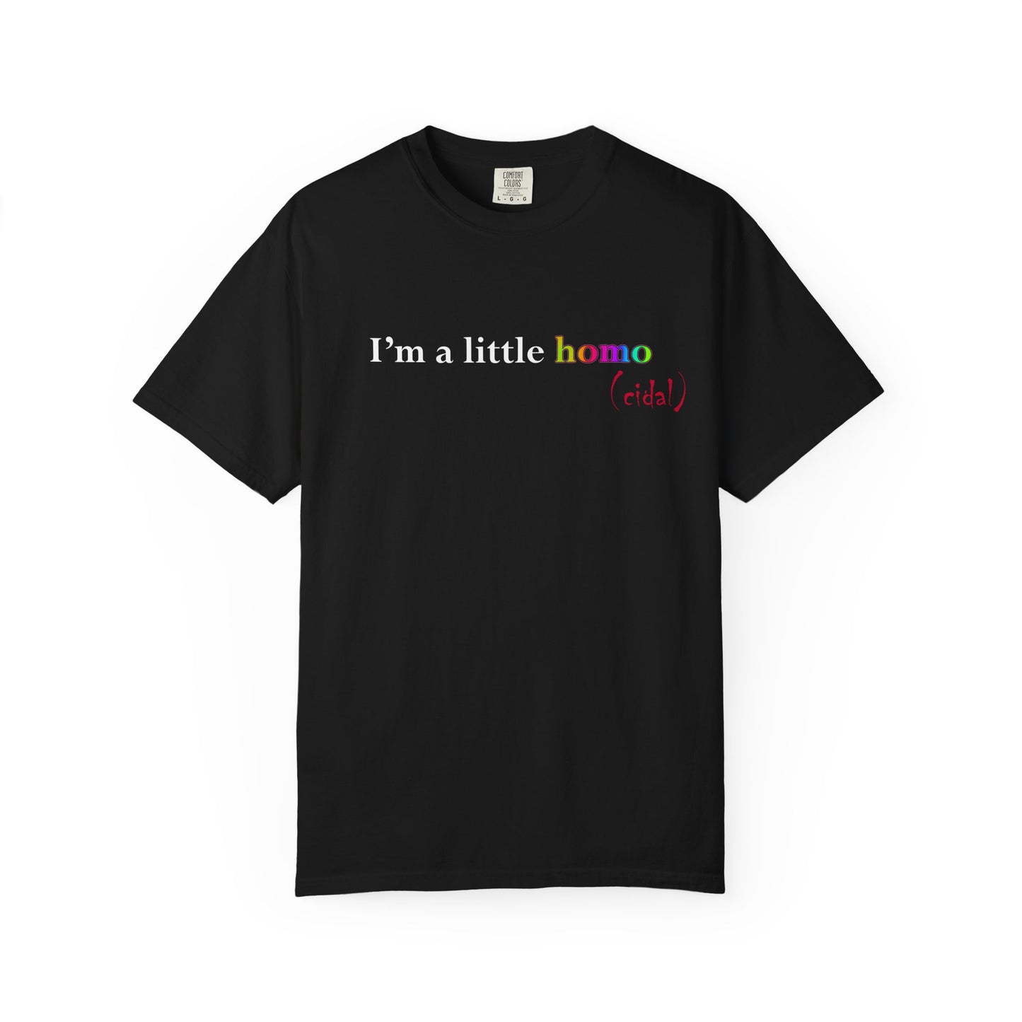 I'm a little homo (cidal) T-Shirt — Identity and Vibe Slogan Tee