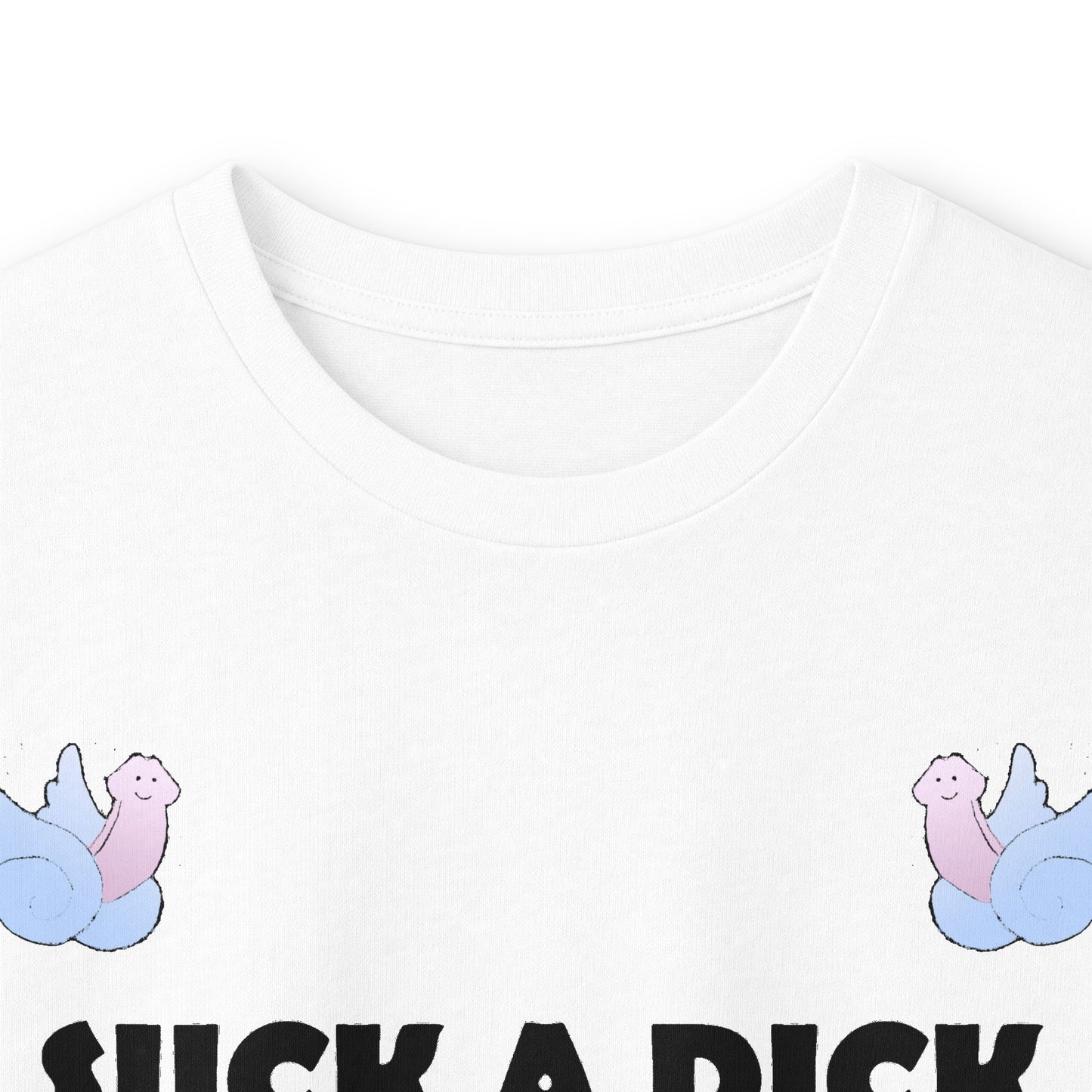Graphic Squared Long Sleeve Tee — “Suck a Dick Instead of Being One”
