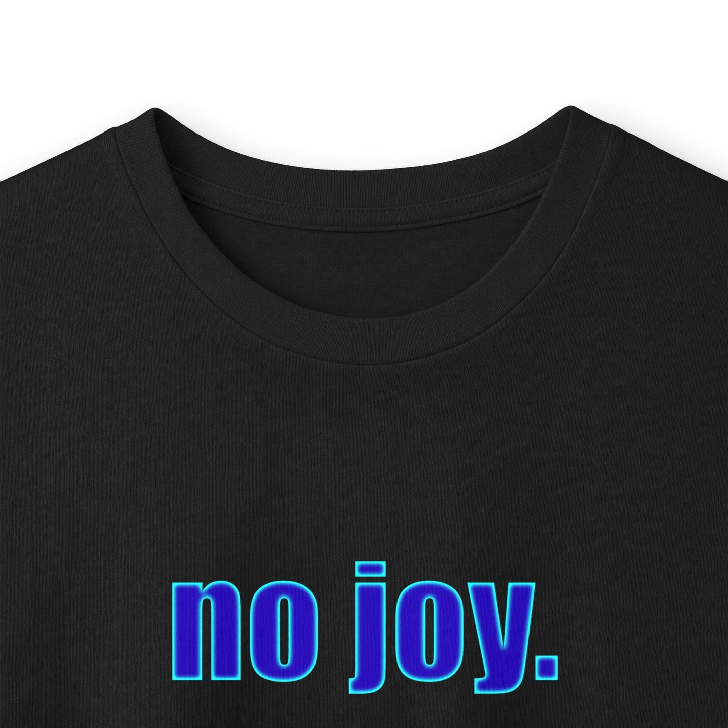 Long Sleeve Tee — "no joy. just memes." Minimalist Meme Shirt
