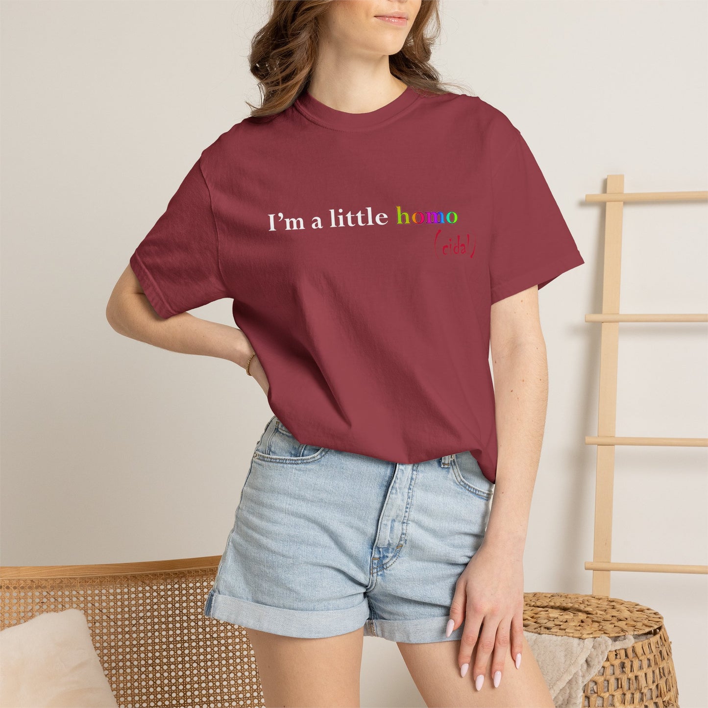 I'm a little homo (cidal) T-Shirt — Identity and Vibe Slogan Tee