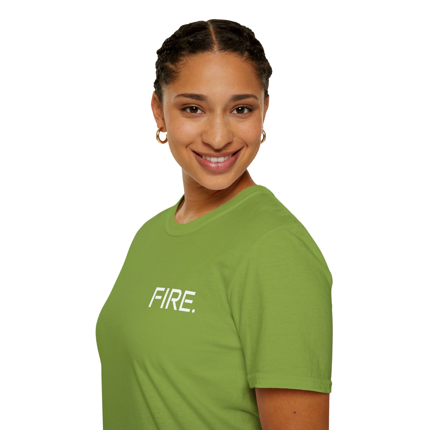 FIRE. Minimal Graphic T‑Shirt — Modern Casual Tee with Bold Text