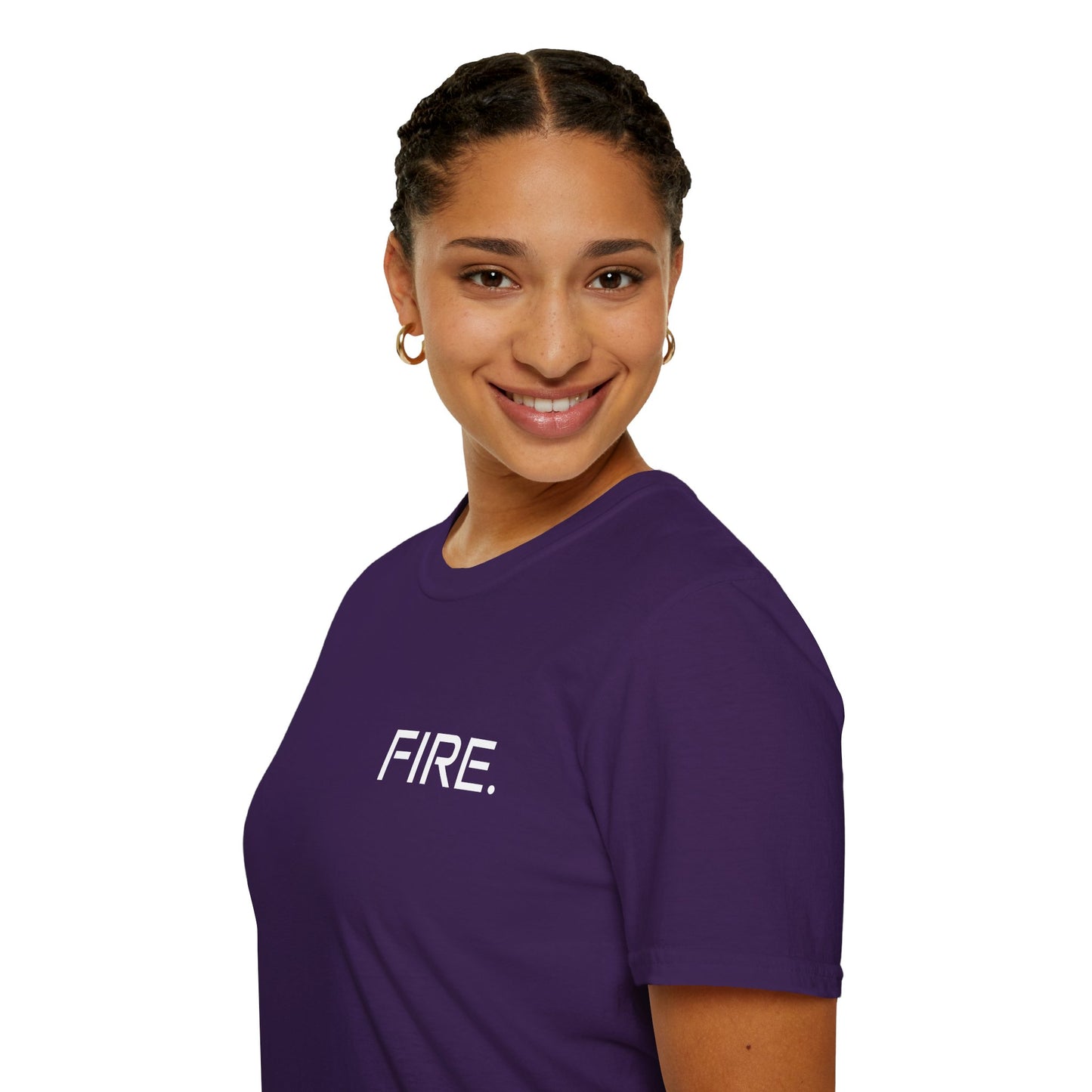 FIRE. Minimal Graphic T‑Shirt — Modern Casual Tee with Bold Text