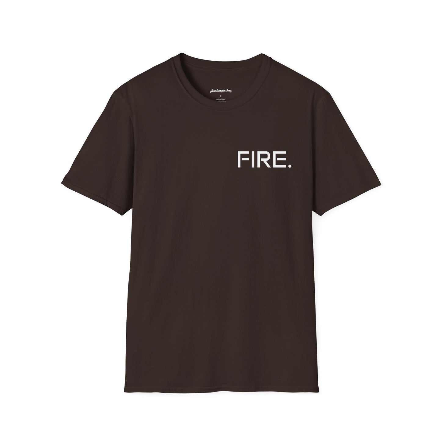 FIRE. Minimal Graphic T‑Shirt — Modern Casual Tee with Bold Text