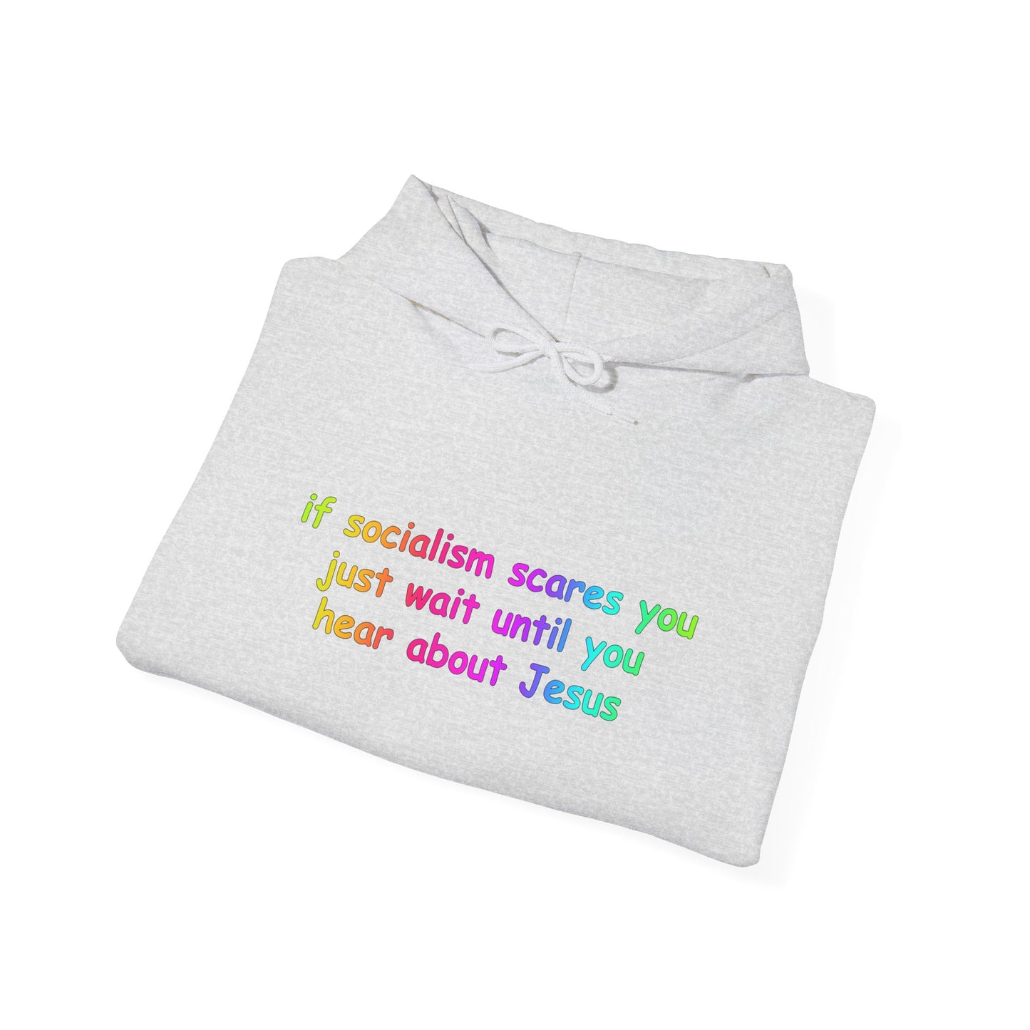 Hoodie — Socialist Jesus Ironic Slogan Hoodie