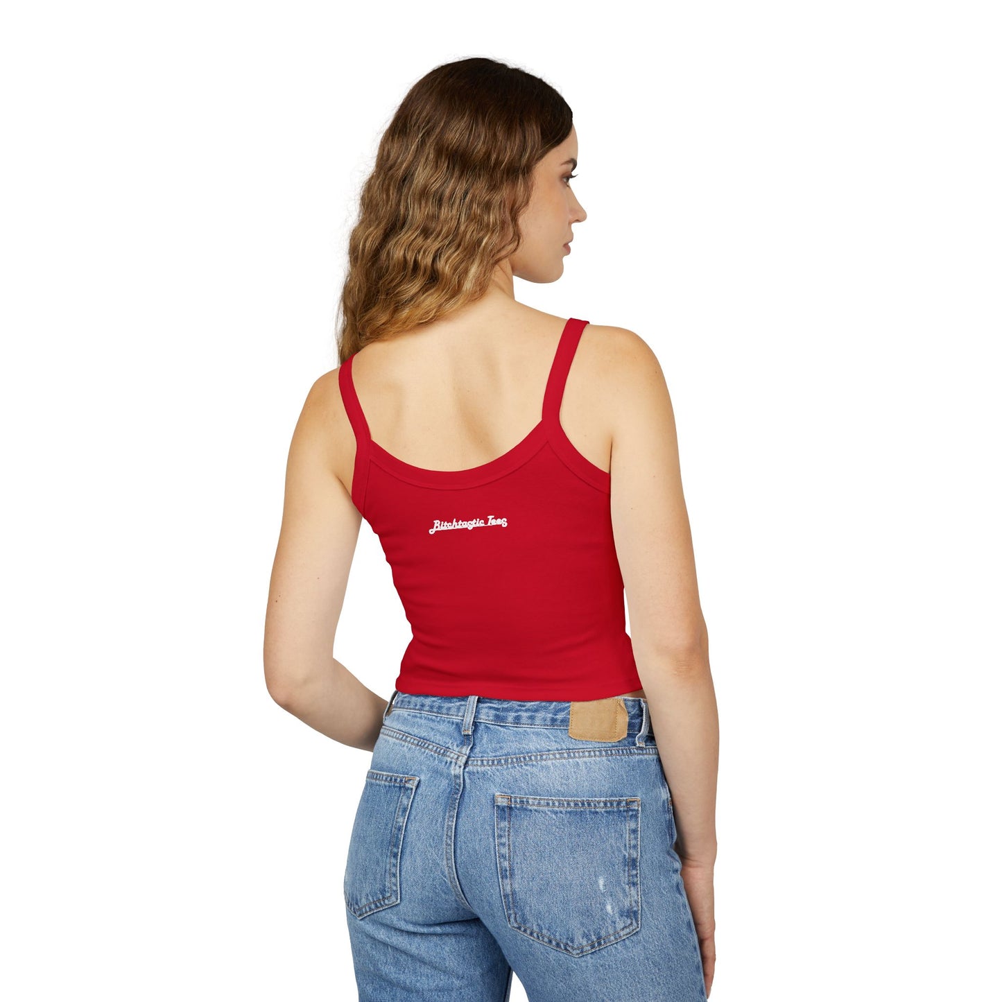 Rainbow Biohazard Crop Tank Top – Neon Hazard Symbol Spaghetti Strap