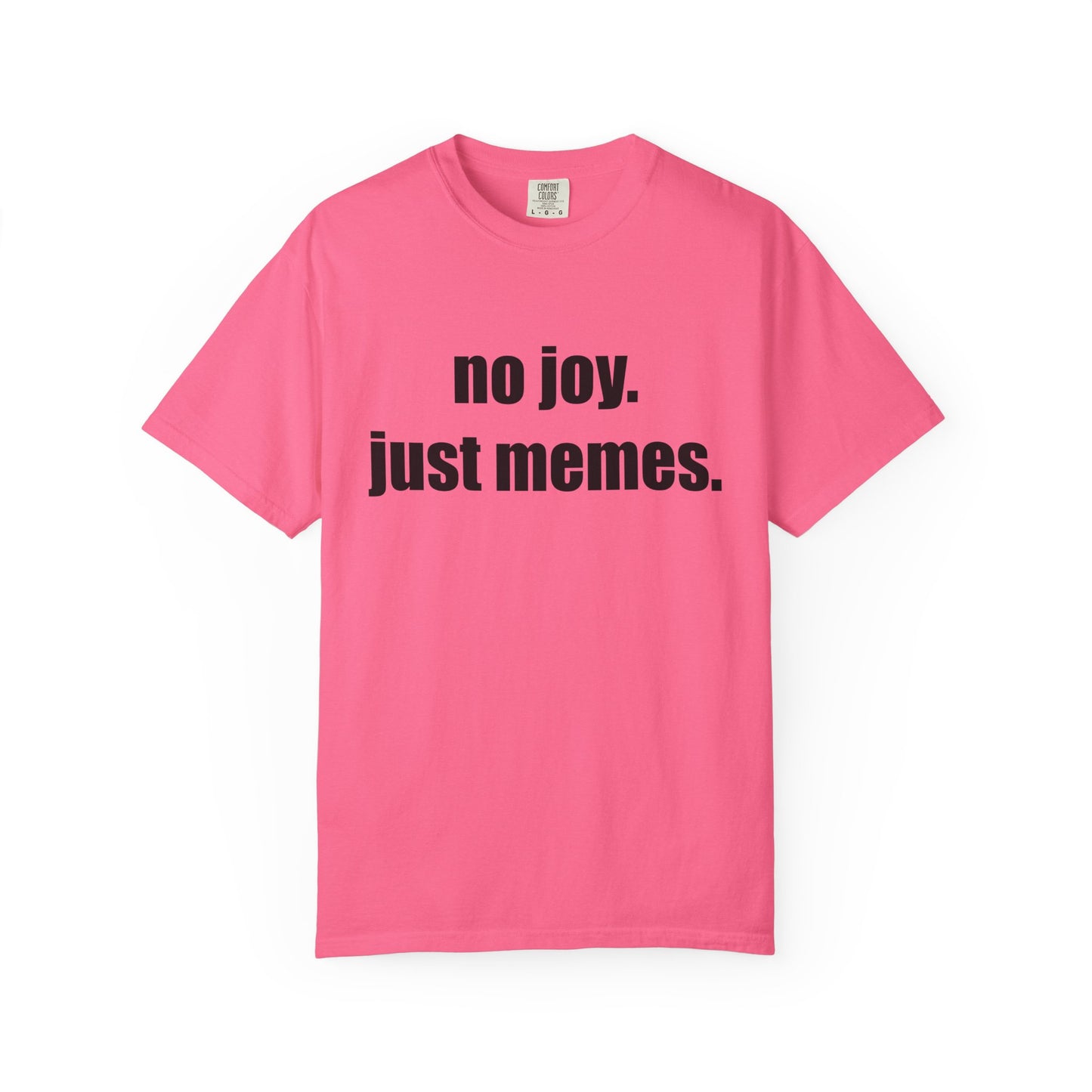 T-Shirt — "no joy. just memes." Graphic Tee