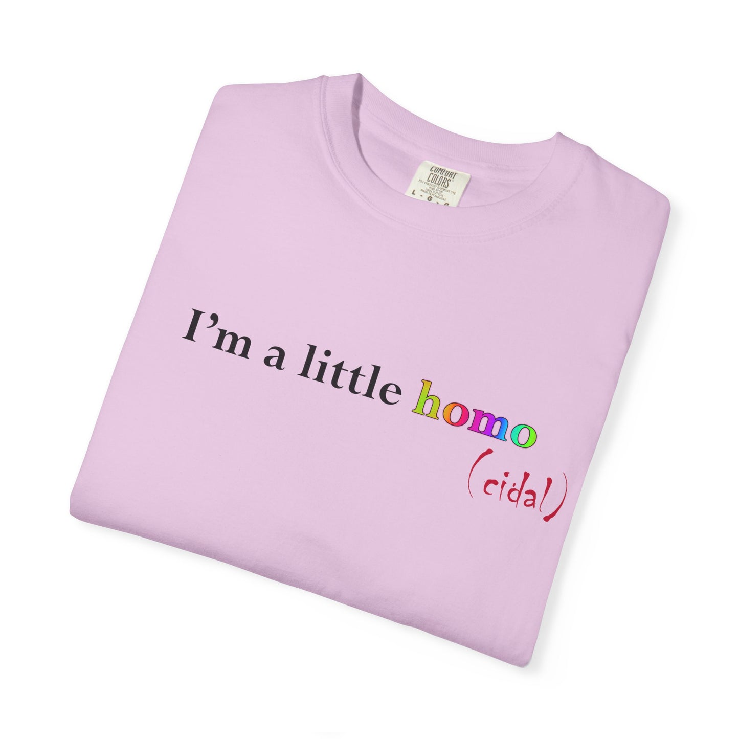 I'm a little homo (cidal) T-Shirt — Funny Statement Tee