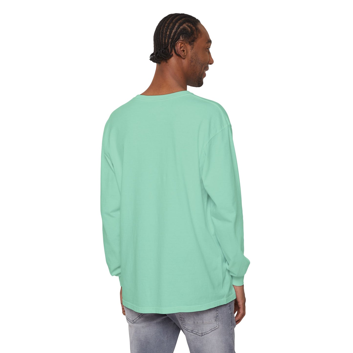 Invitation Only Long Sleeve Tee — Minimal Pink Text Graphic