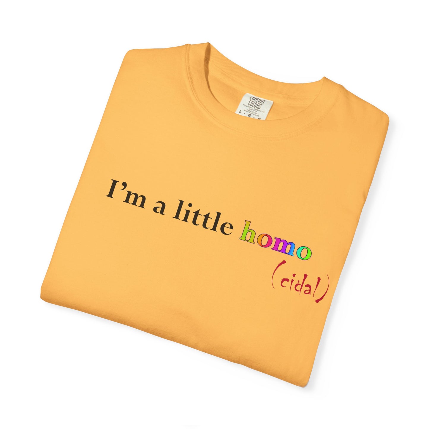 I'm a little homo (cidal) T-Shirt — Funny Statement Tee