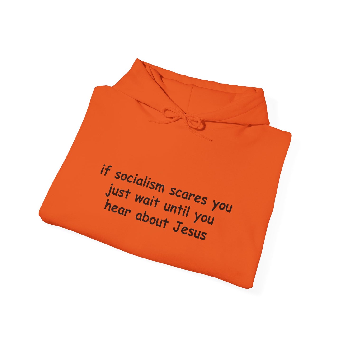 Hoodie — Socialist Jesus Ironic Slogan Hoodie