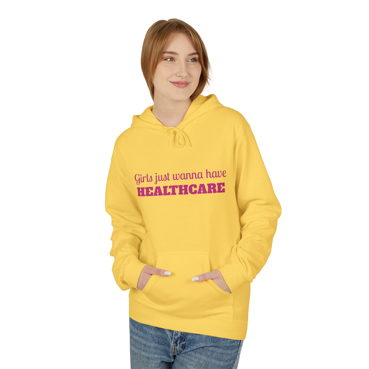 Girls Just Wanna Have Healthcare Unisex Midweight Softstyle Fleece Hoodie