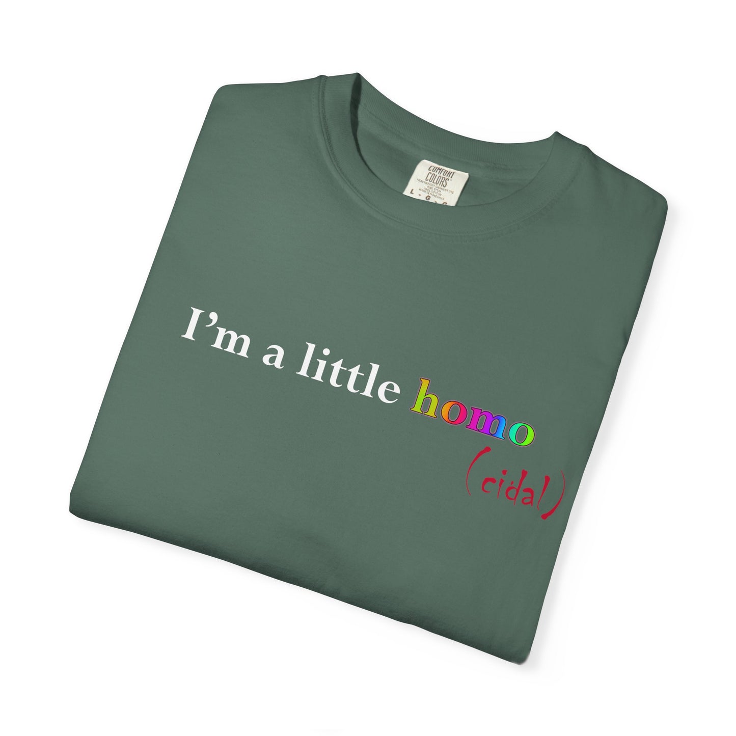 I'm a little homo (cidal) T-Shirt — Identity and Vibe Slogan Tee