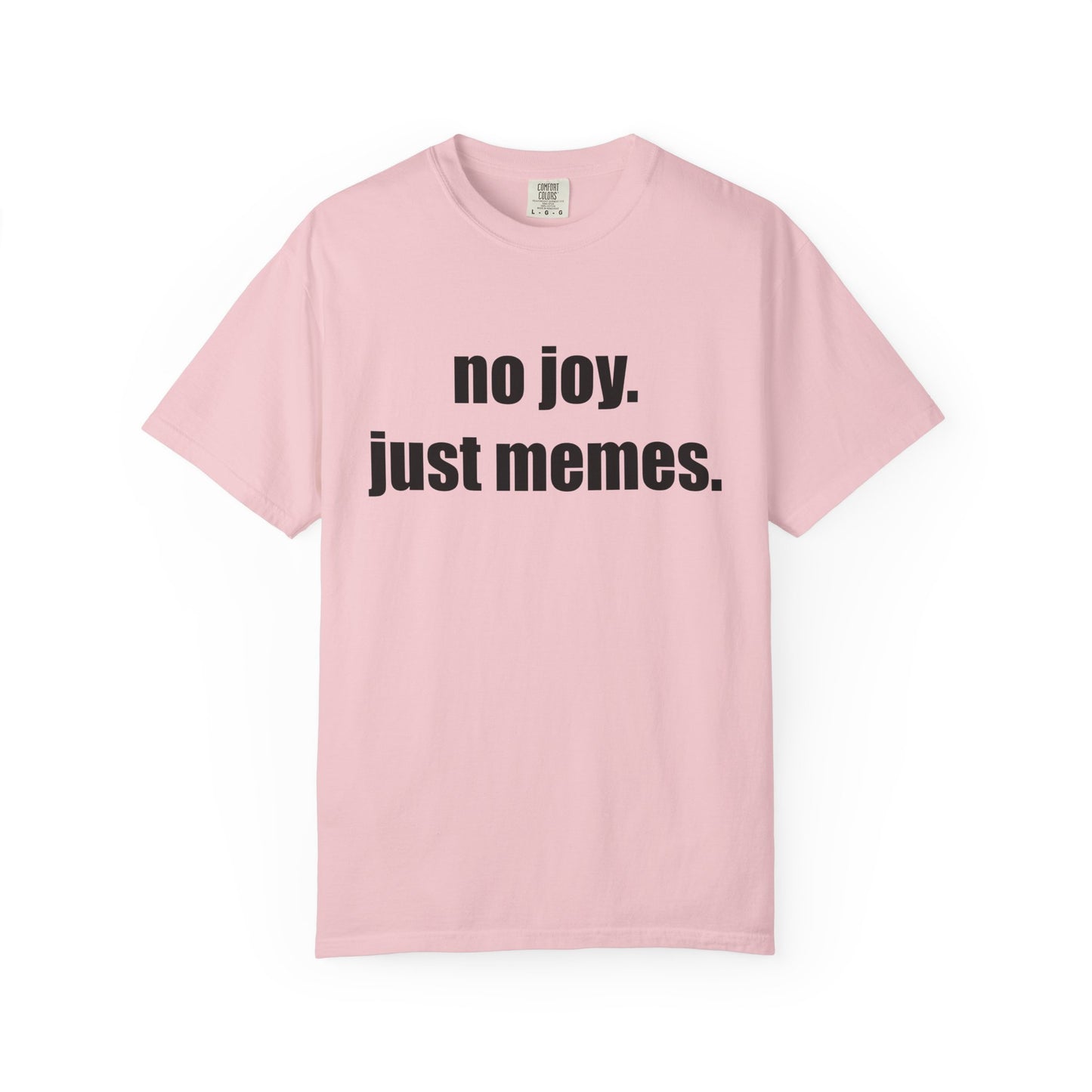 T-Shirt — "no joy. just memes." Graphic Tee