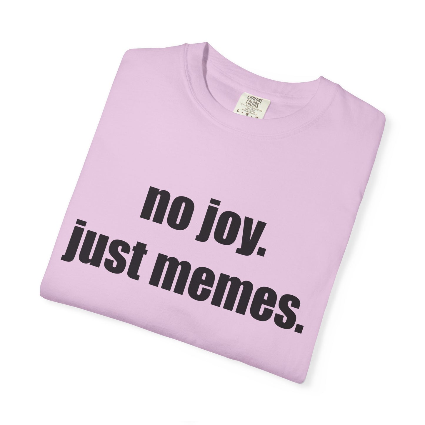 T-Shirt — "no joy. just memes." Graphic Tee