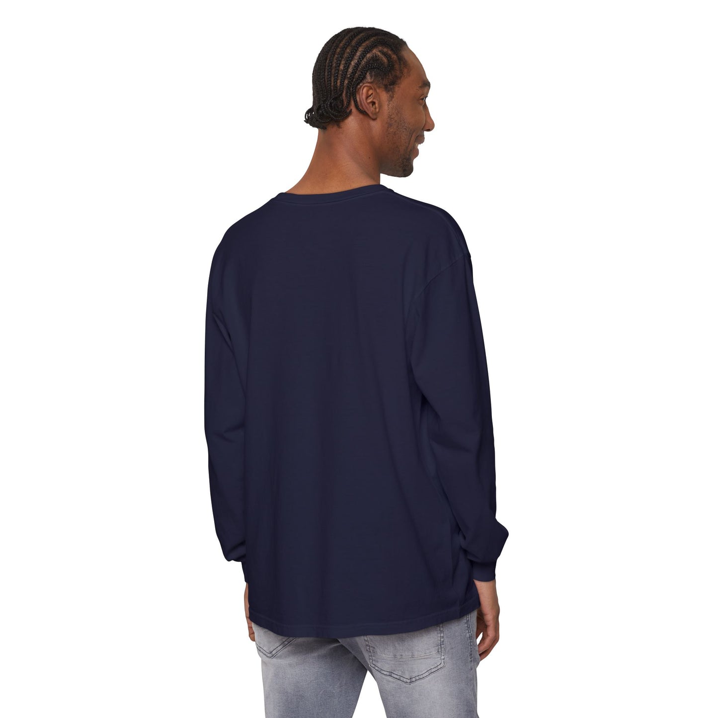 Invitation Only Long Sleeve Tee — Minimal Pink Text Graphic