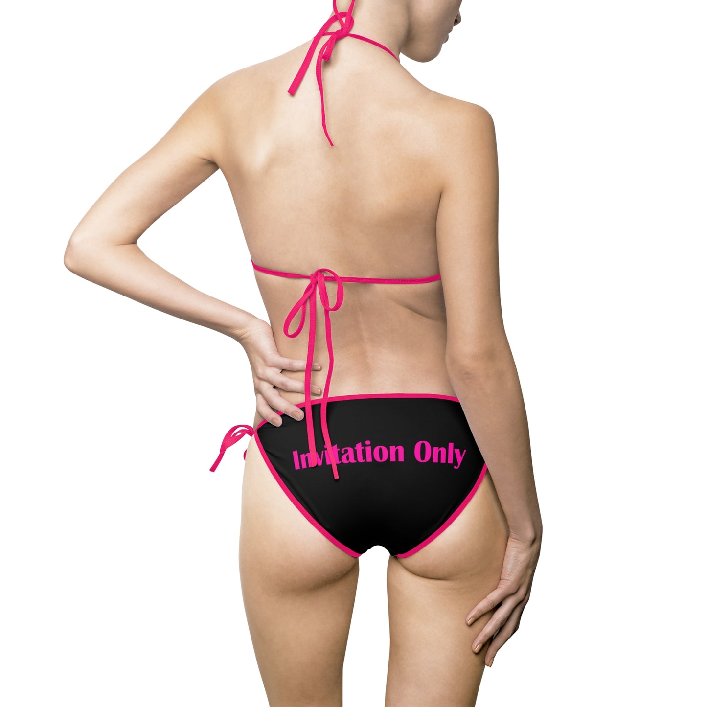 Black Triangle Invitation Only Bikini Swimsuit — Women's Tie-Side Two-Piece