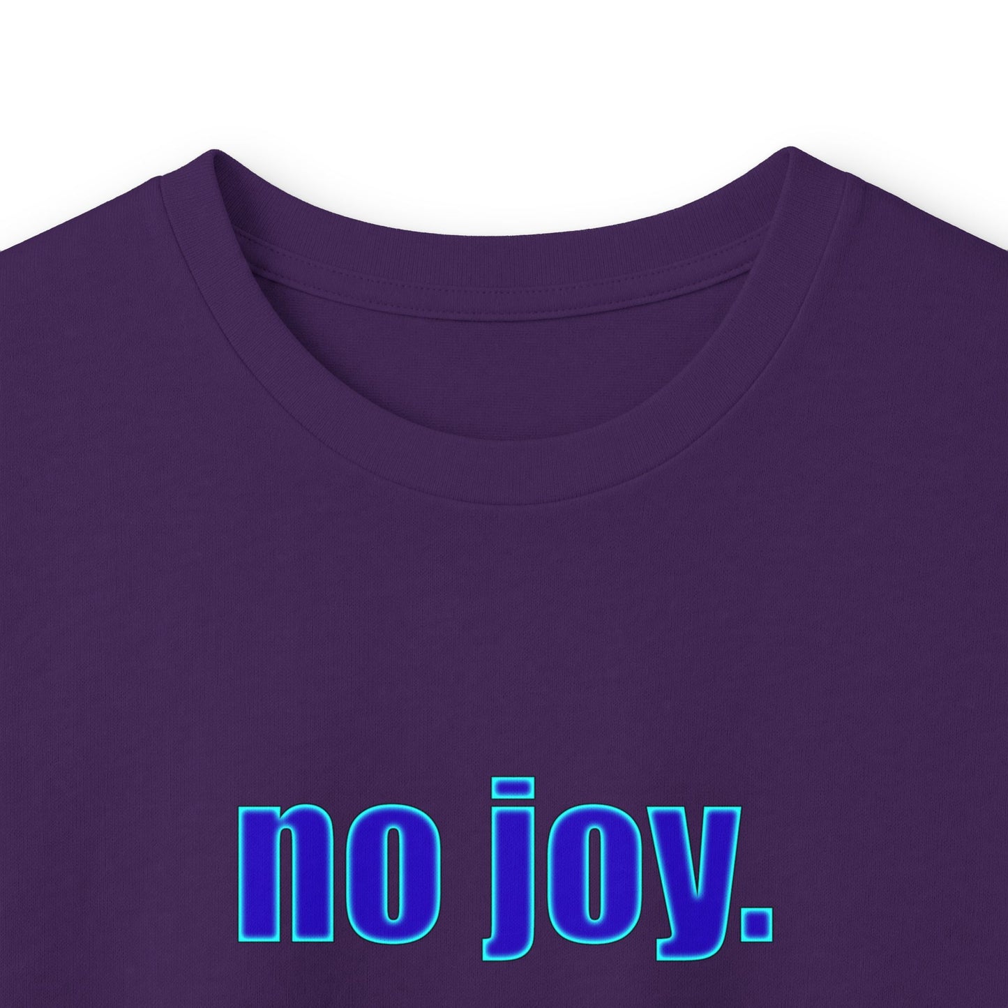 Long Sleeve Tee — "no joy. just memes." Minimalist Meme Shirt