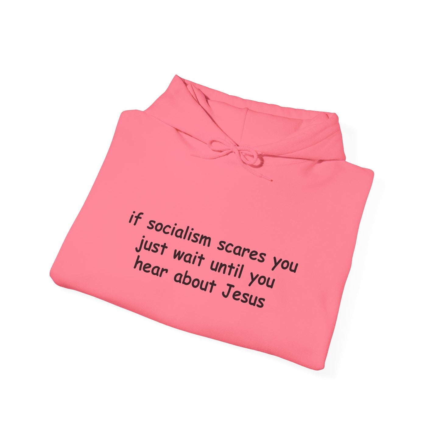 Hoodie — Socialist Jesus Ironic Slogan Hoodie