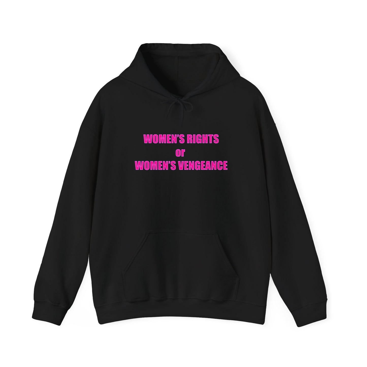 Pullover Hooded Sweatshirt - Women's Rights or Women's Vengeance Inspirational Protest Hoodie