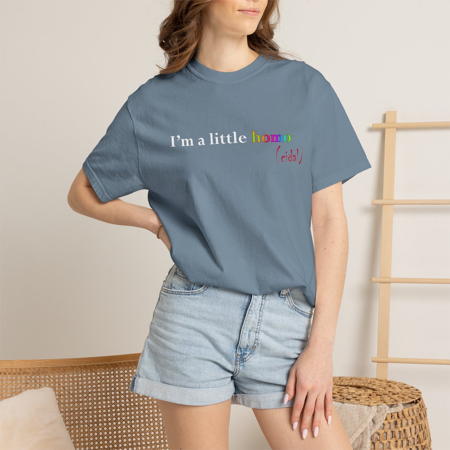 I'm a little homo (cidal) T-Shirt — Identity and Vibe Slogan Tee