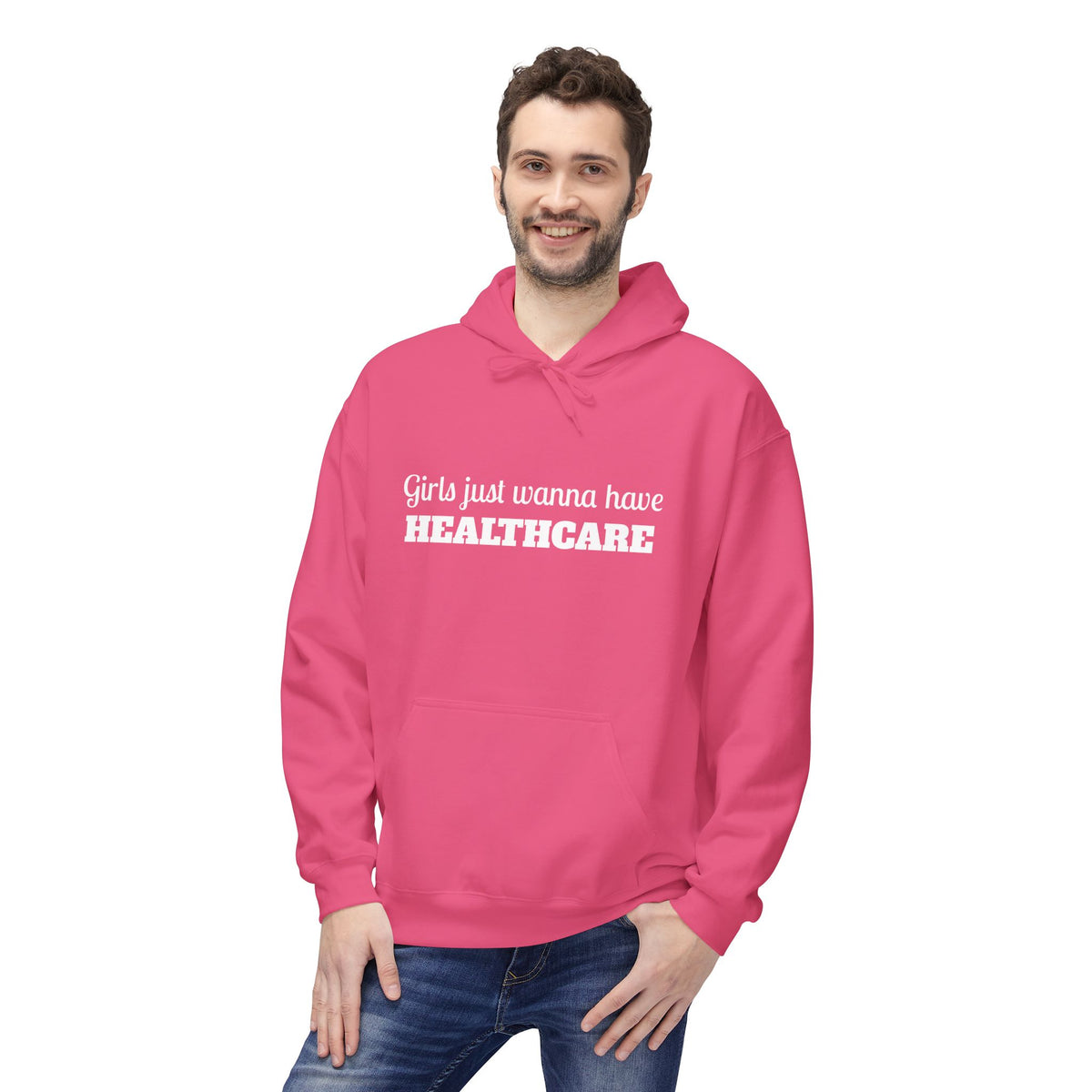 Girls Just Wanna Have Healthcare Unisex Midweight Softstyle Fleece Hoodie