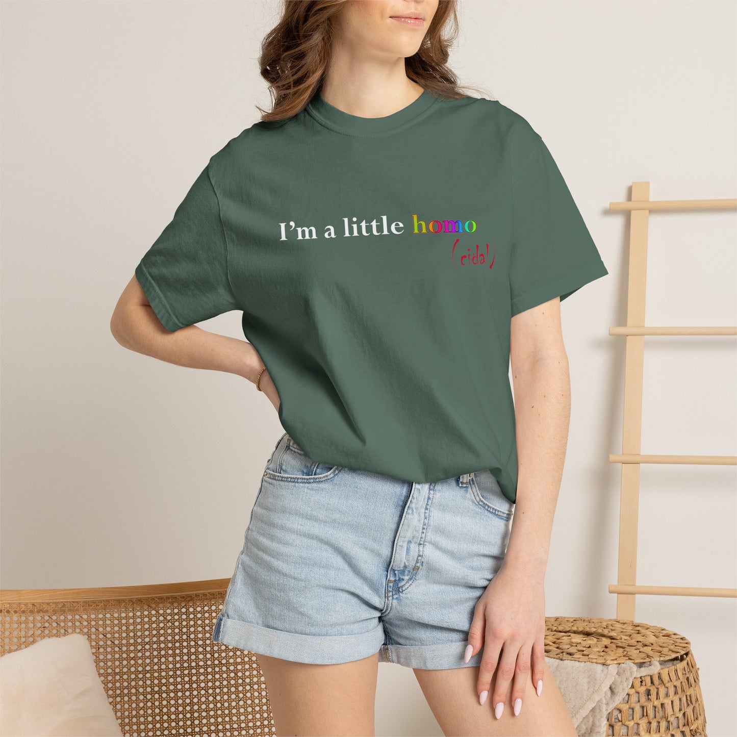 I'm a little homo (cidal) T-Shirt — Identity and Vibe Slogan Tee