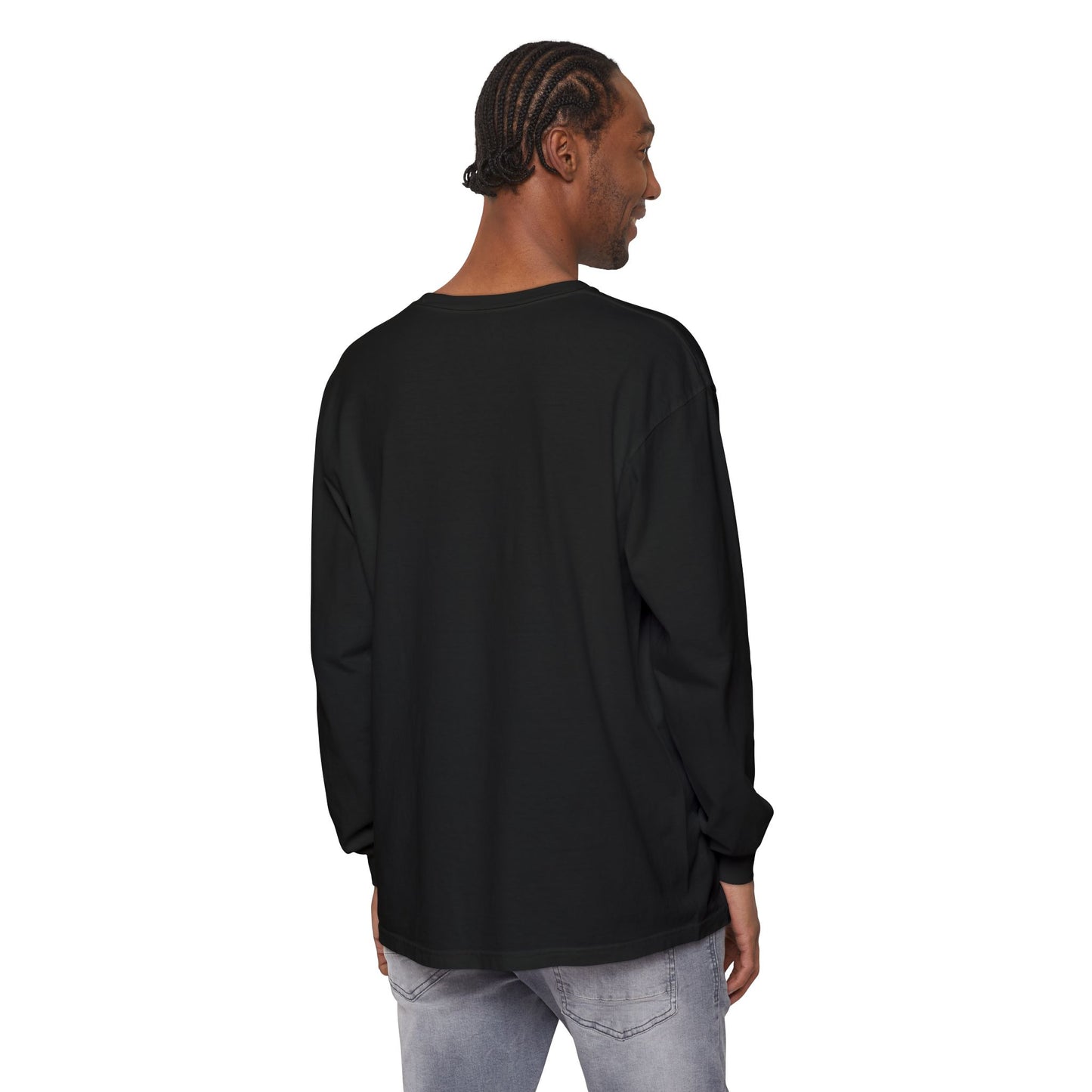 Invitation Only Long Sleeve Tee — Minimal Pink Text Graphic