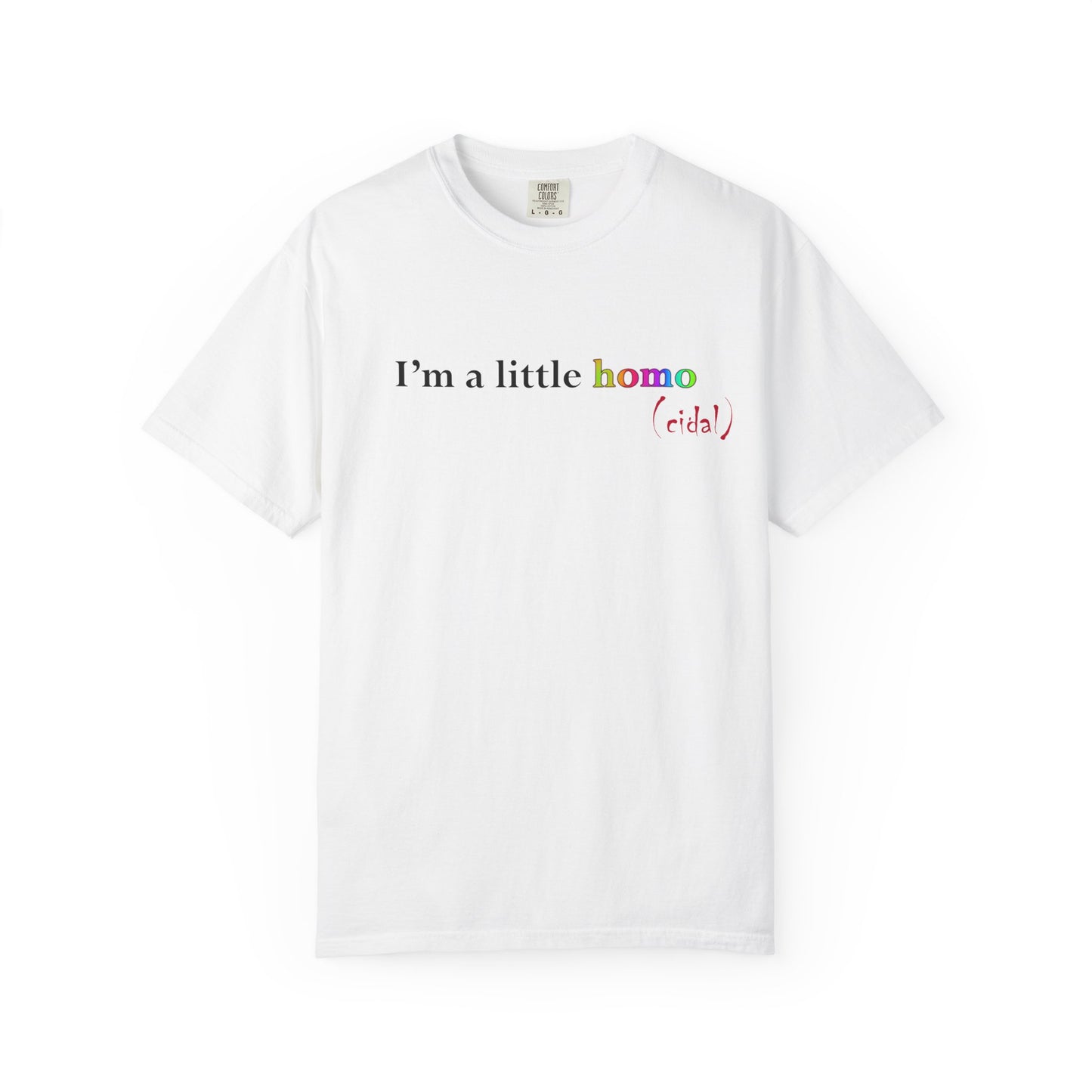 I'm a little homo (cidal) T-Shirt — Funny Statement Tee