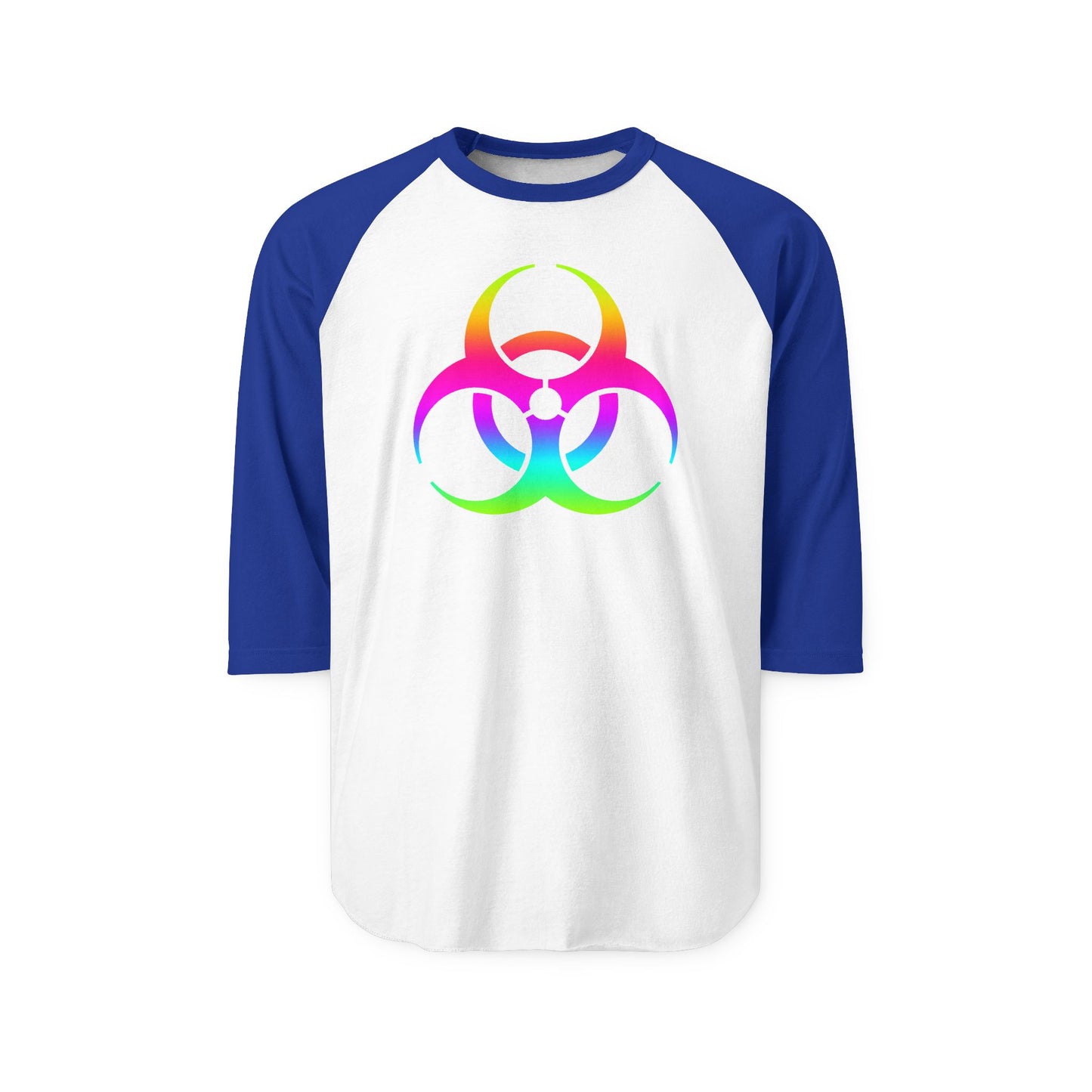 Rainbow Biohazard Raglan Shirt
