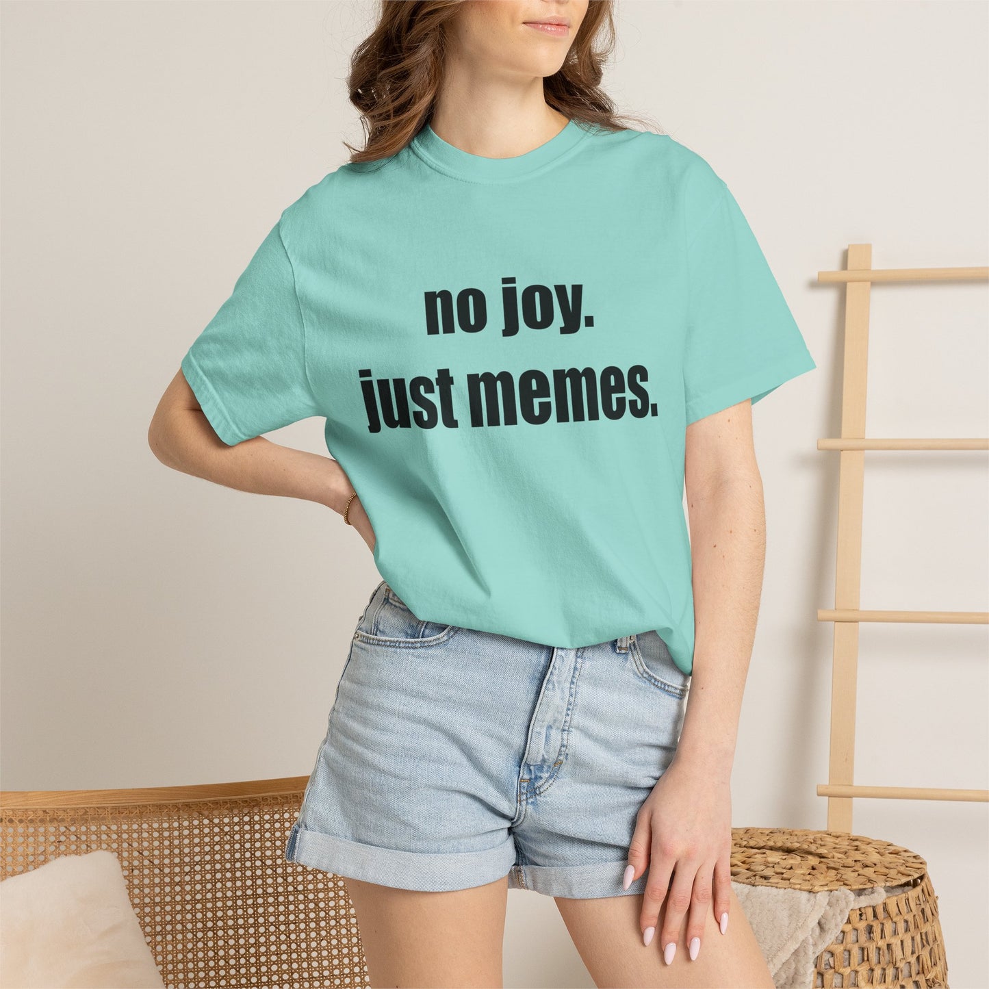 T-Shirt — "no joy. just memes." Graphic Tee