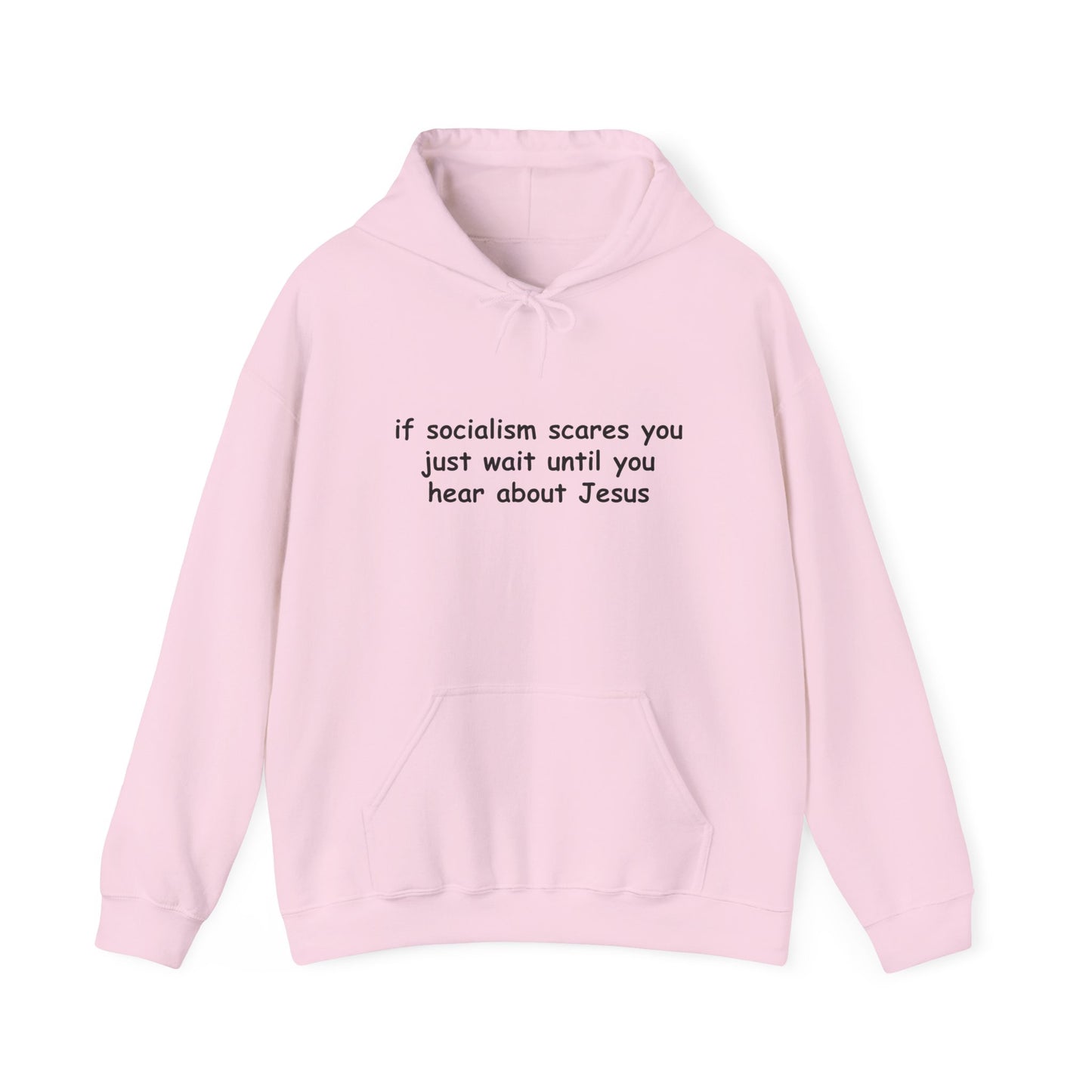 Hoodie — Socialist Jesus Ironic Slogan Hoodie